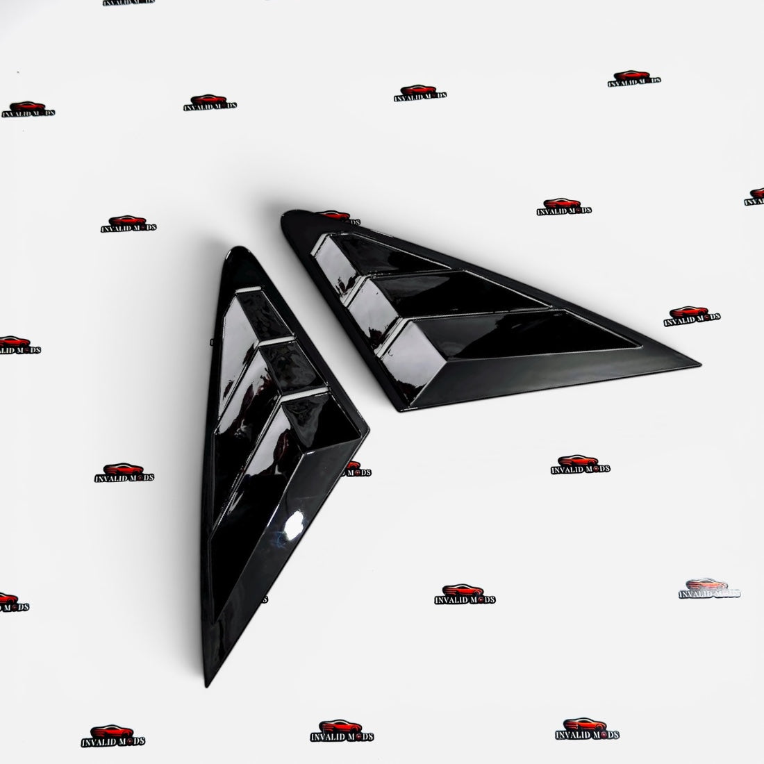 Audi A4 2009-2014 Side Window Louvers | Gloss Black Rear Quarter Window Covers