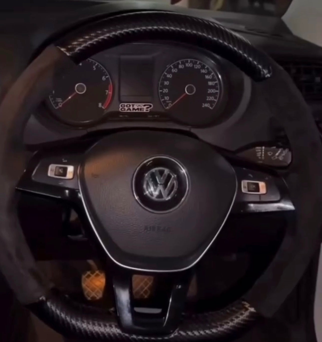 Carbon Fiber & Alcantara Steering Wheel Cover | Universal Sport Grip