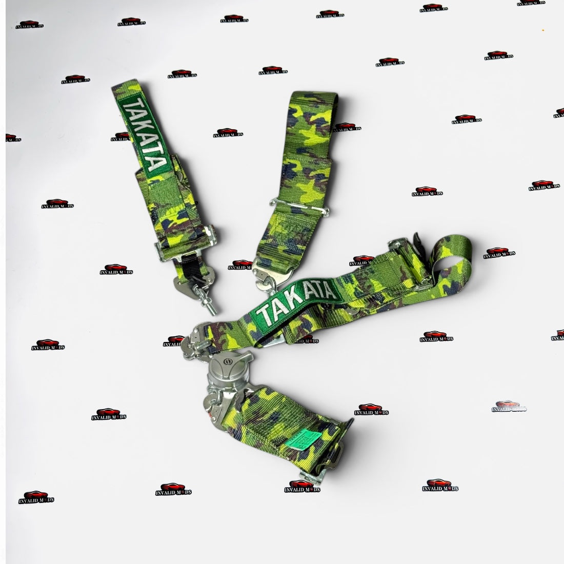 TAKATA 4-Point Racing Seat Belt Harness | Premium Camouflage Edition Universal Fit