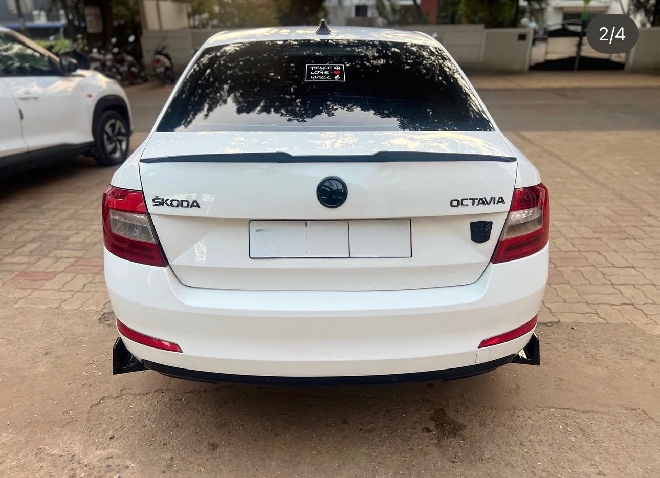 Universal Rubber Spoiler Set of 3 | Black & Carbon Finish Lip Kit