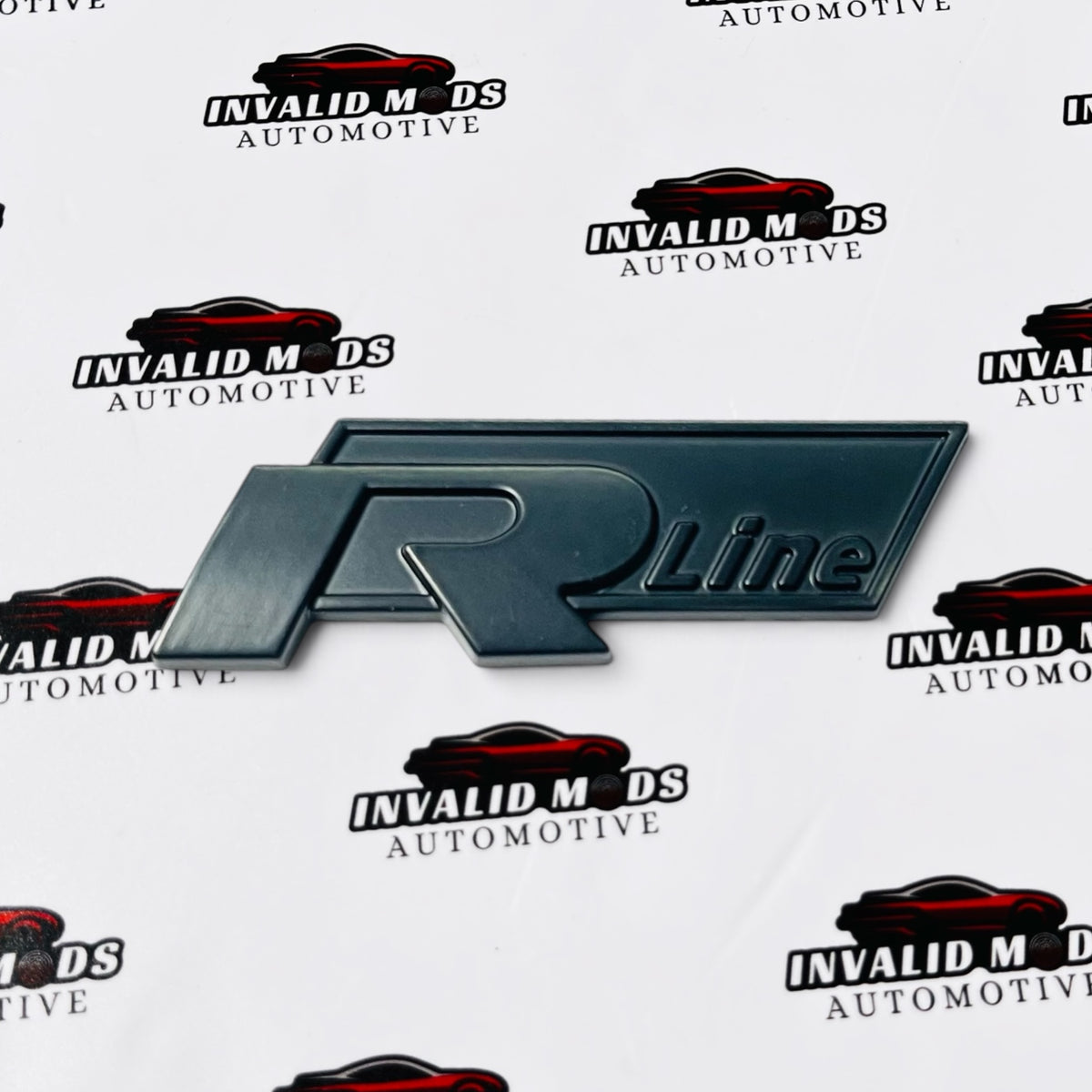 R-Line & R-Logo Front Grille Emblem Sticker | OEM-Style Car Grille Badge – Multiple Color Options