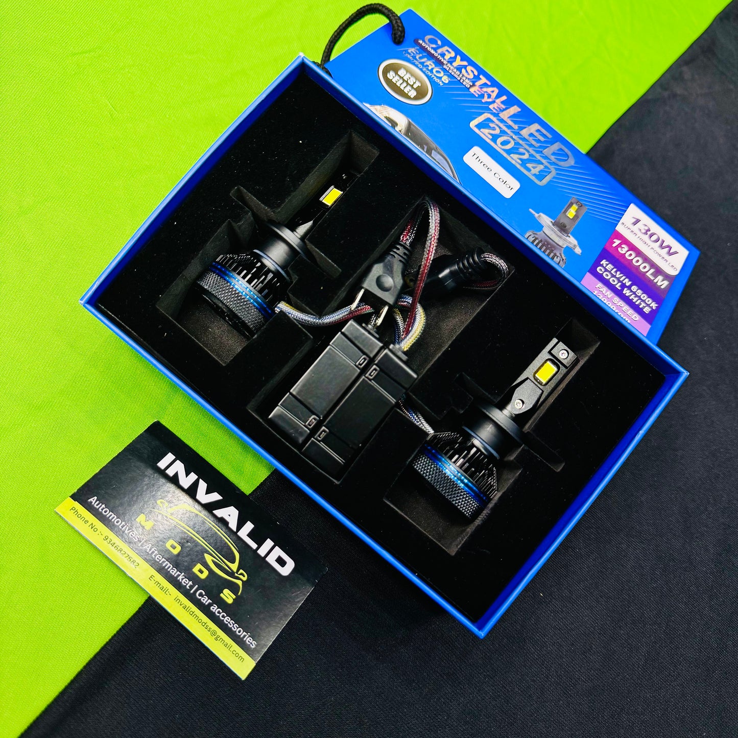 Crystal Eye Tri Color LED Headlight Bulbs (130 W)