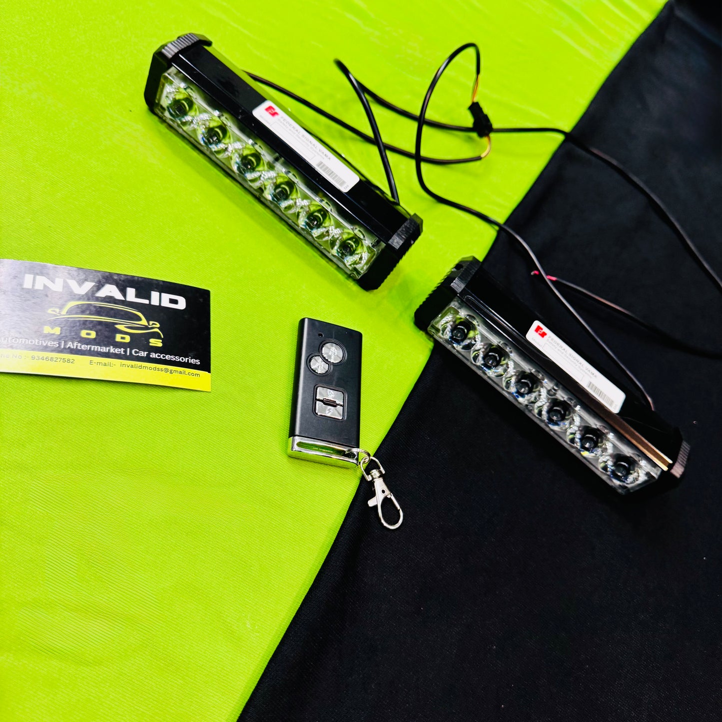 Remote Controlled Federal Flashers (3 in 1) | Black Remote