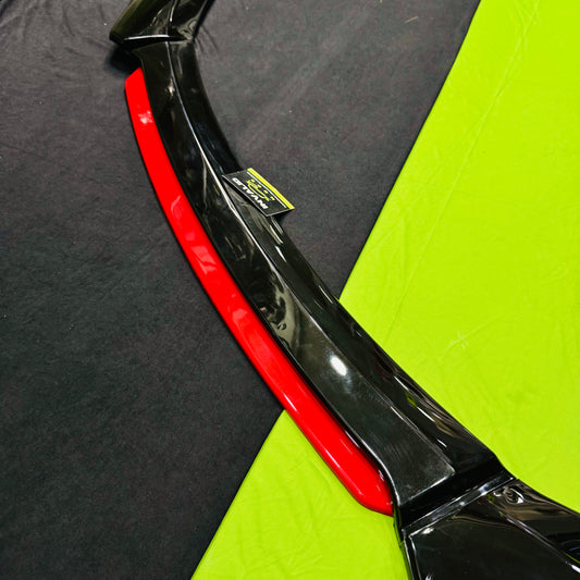 Universal 4 pc Redlip Splitter | Black & Red | ABS