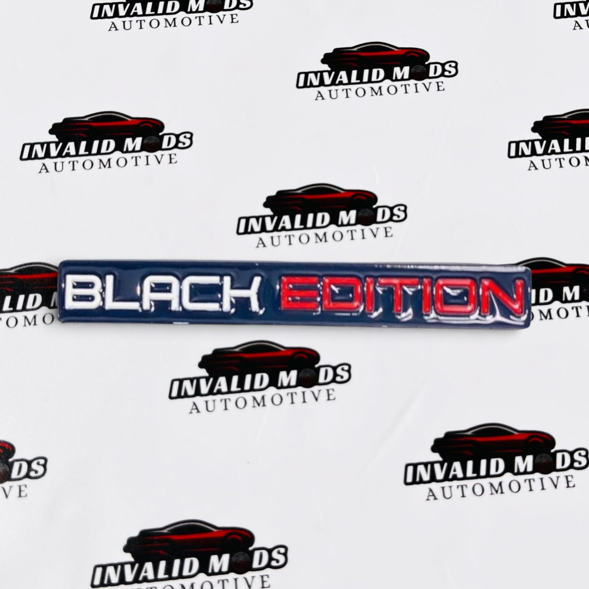 Black Edition Metal Emblem Badges | Universal Aftermarket Car Sticker