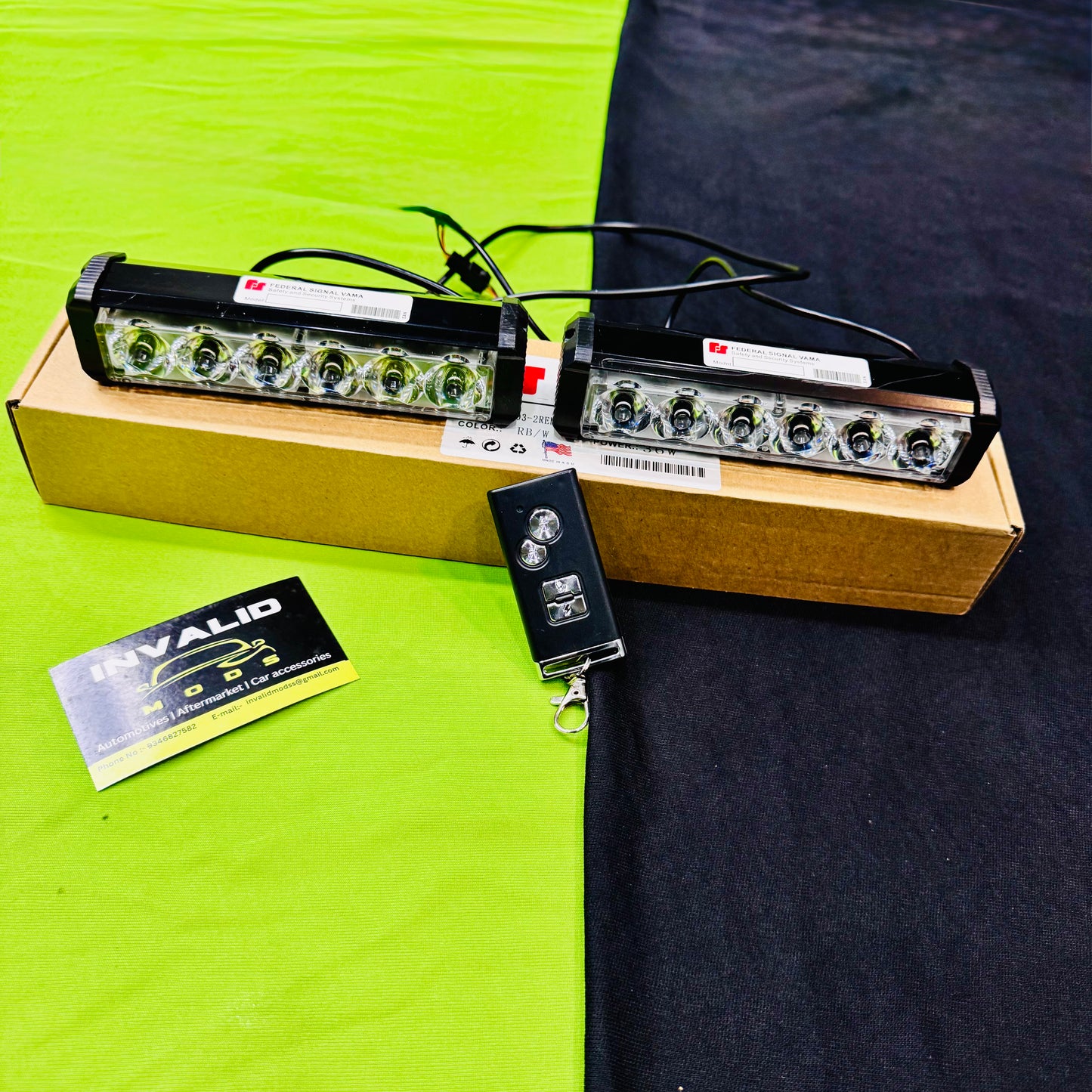 Remote Controlled Federal Flashers (3 in 1) | Black Remote