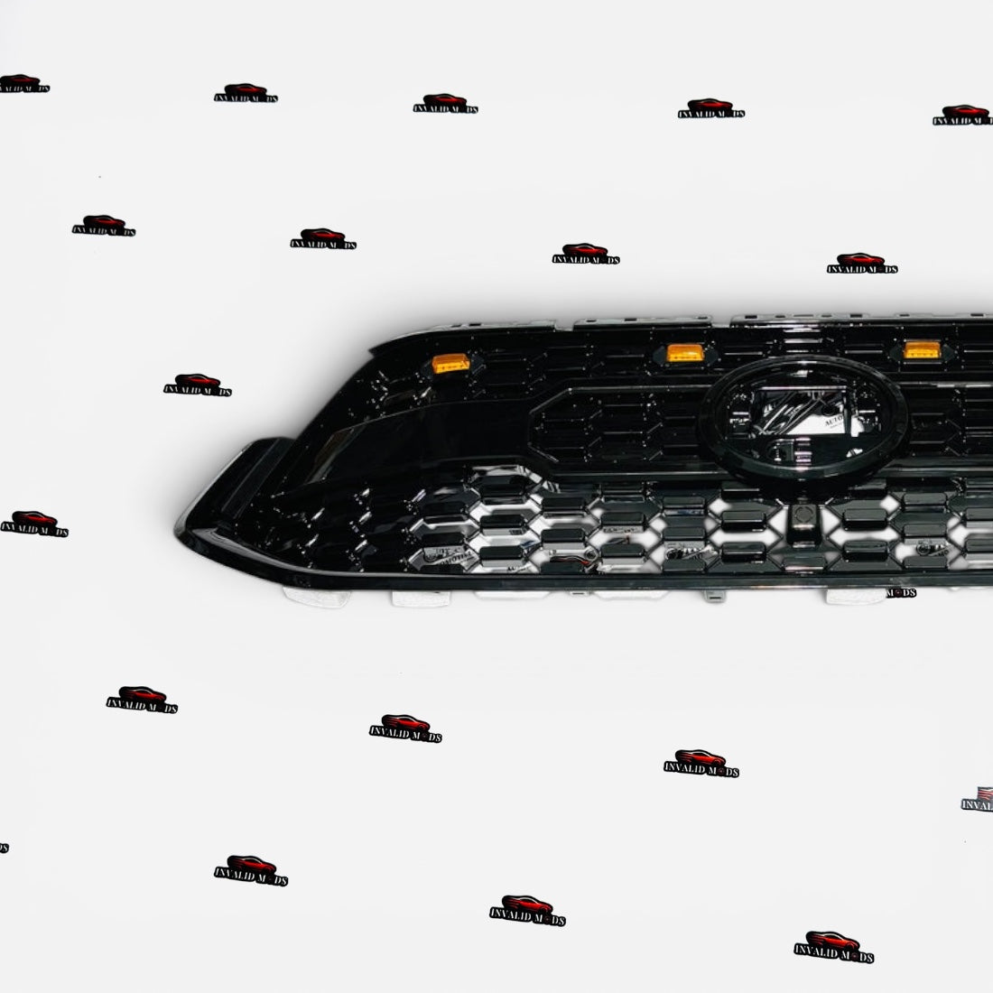 Toyota Innova Hycross Front Grille with Integrated LED Grille Lights | Premium ABS Gloss Black Grill