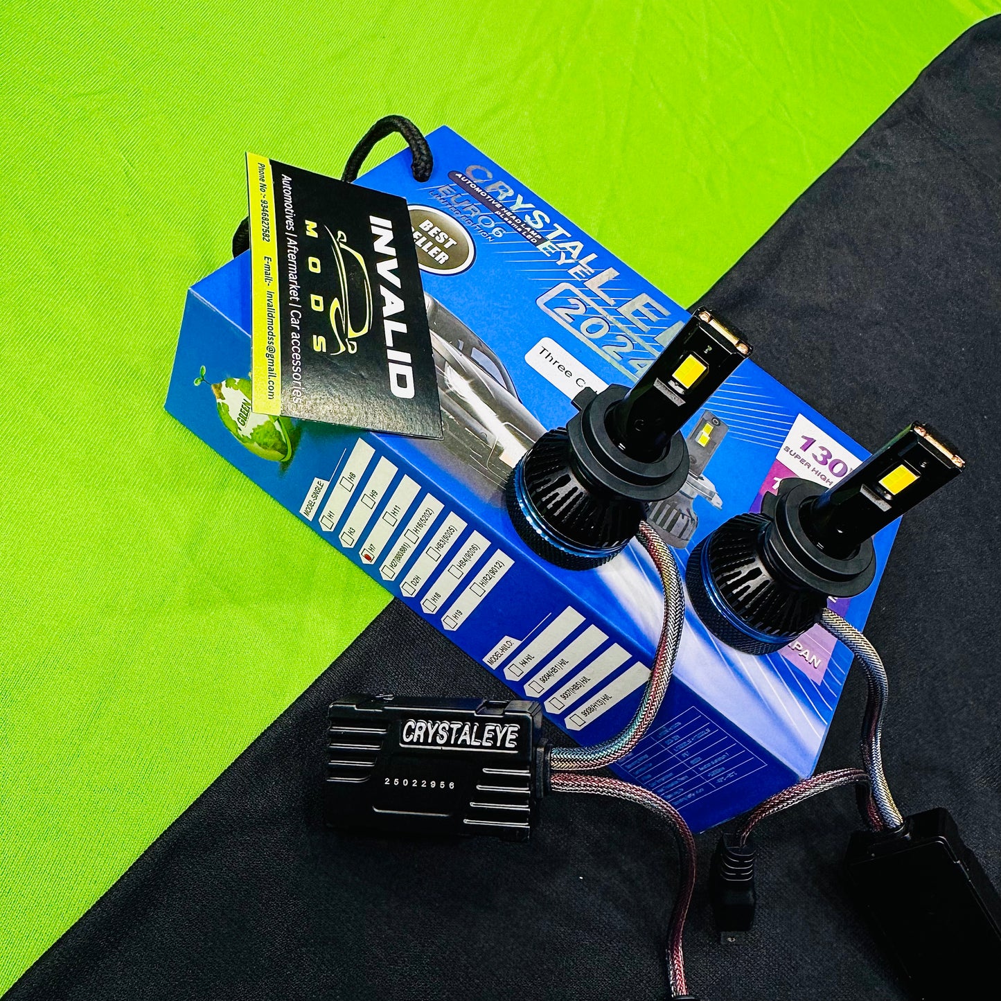 Crystal Eye Tri Color LED Headlight Bulbs (130 W)