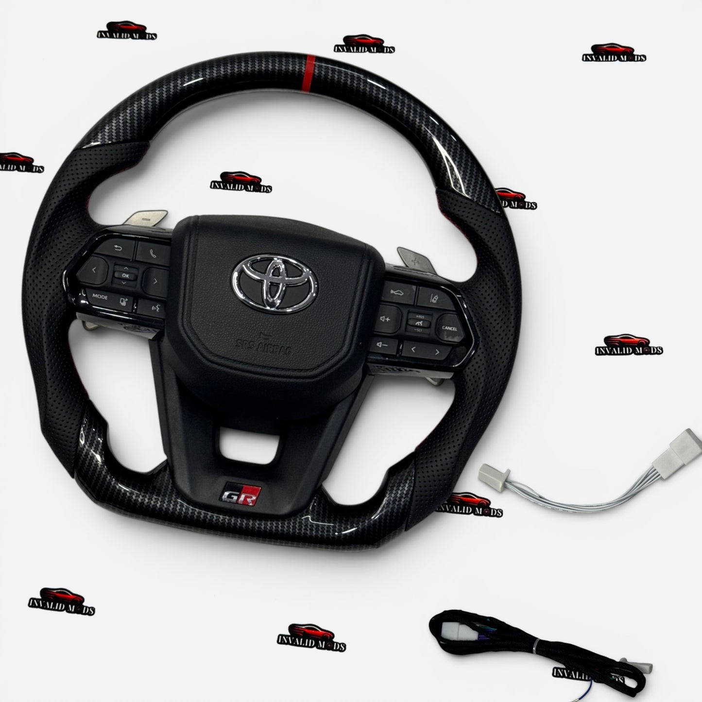 Carbon Fiber Steering Wheel for Toyota Fortuner, Crysta, Hilux, Innova | Premium Aftermarket Upgrade
