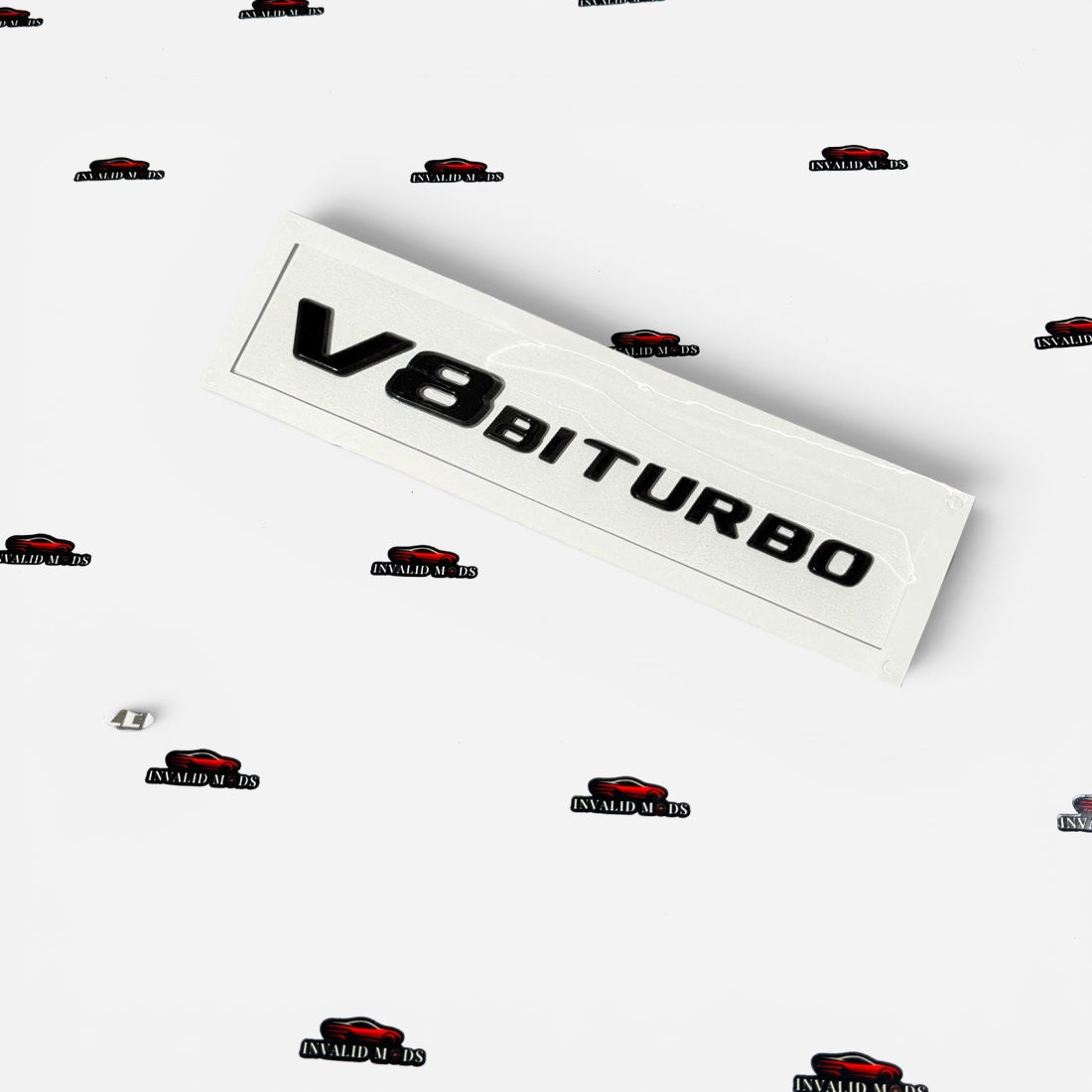 V8 Bi-Turbo Rear Emblem | Premium Gloss Black Performance Badge