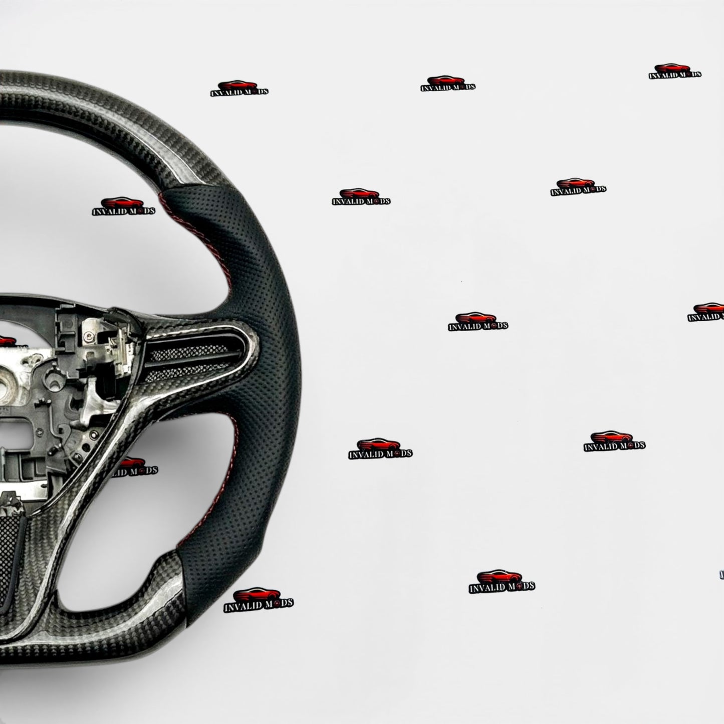 Honda Civic Carbon Fiber Steering Wheel – OEM Style Sport Upgrade | Premium Interior Mod