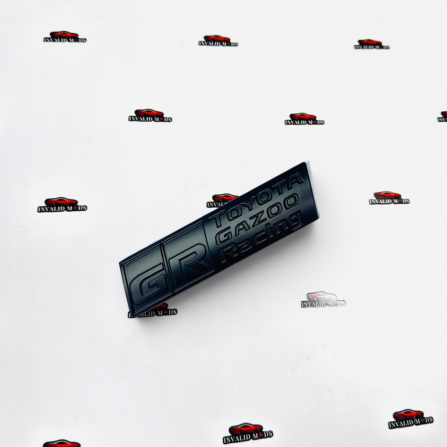 GR Steering Metal Sticker (Long) – Universal Car Emblem Badge