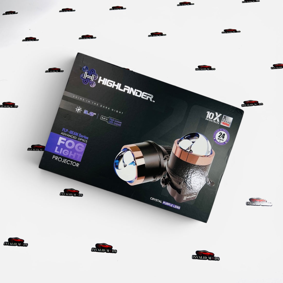 Highlander FLP-BEAM 3-Inch LED Projector Fog Light | Universal Bi-LED Aftermarket Upgrade