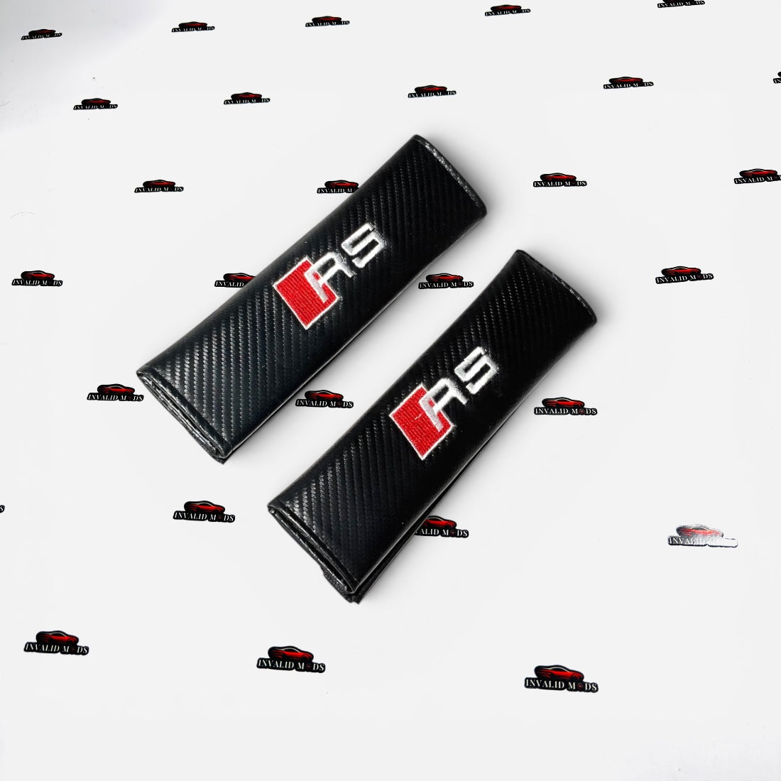 Carbon Fiber Finish Seat Belt Shoulder Pads – Universal Aftermarket Cushion Pair | Comfort and Protection for Car Seat Belts
