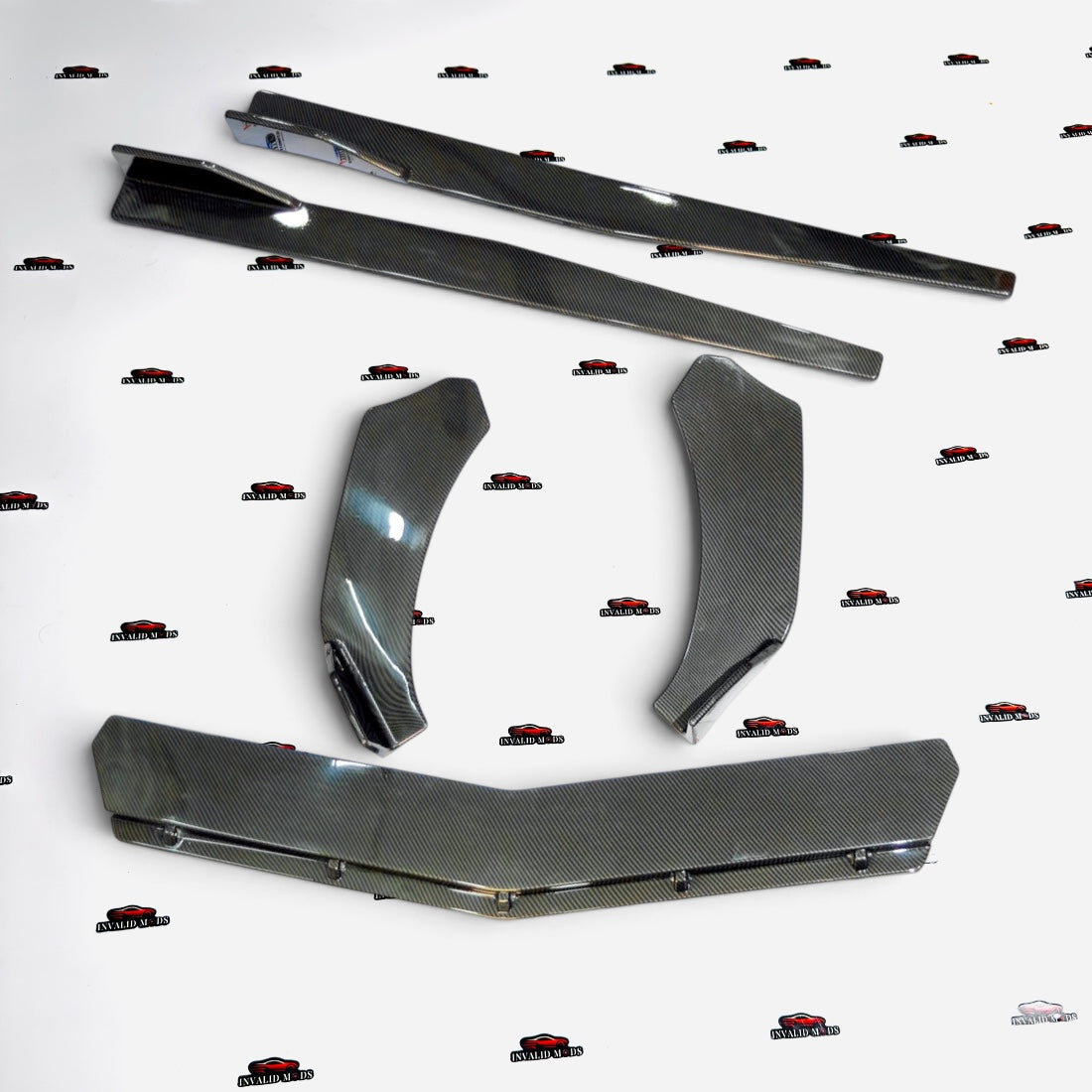 Universal Rocket Splitter Set of 3 – Premium Glossy Black | Sporty & Aggressive Exterior Upgrade