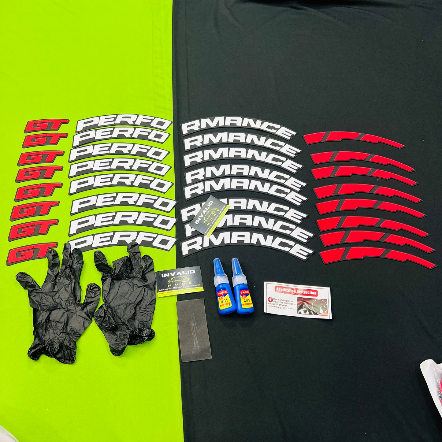 Car Tyre Stickers (Set of 8 for 4 Tyres)