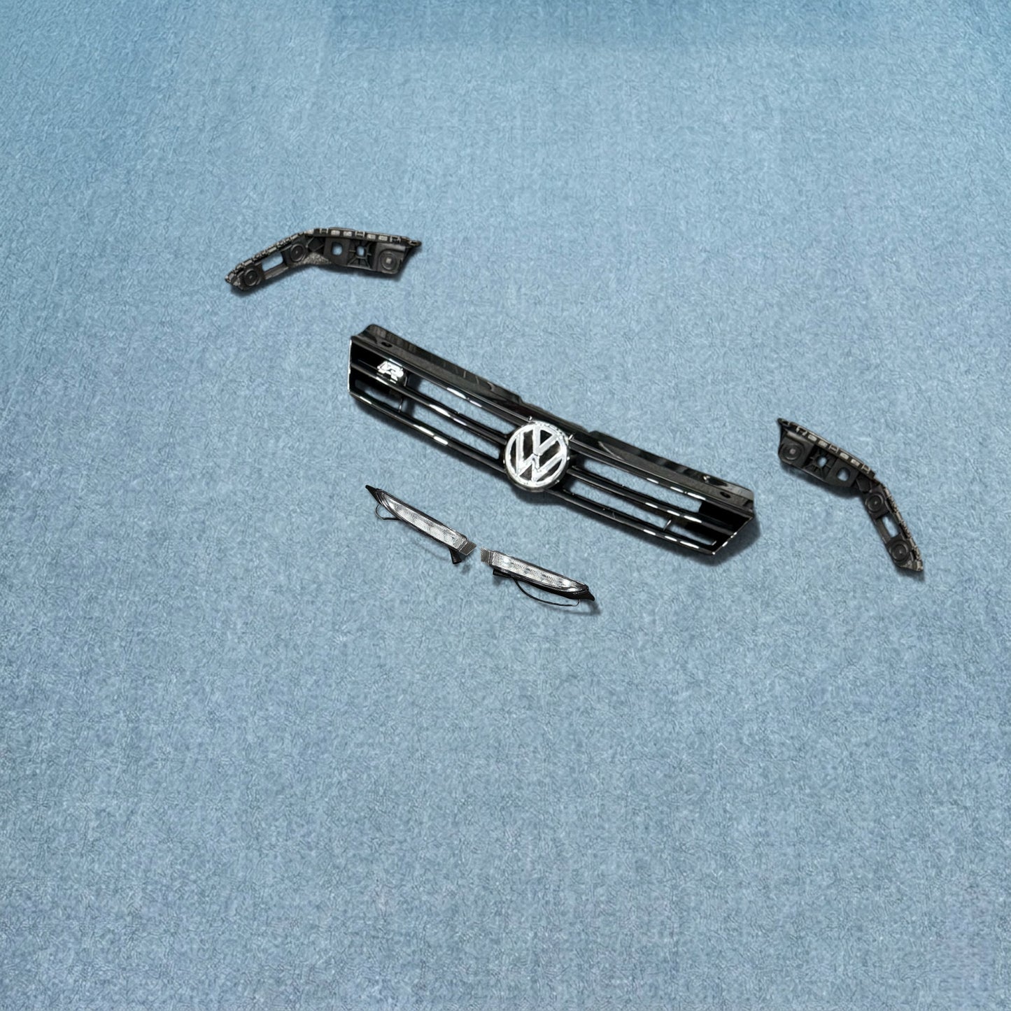 Volkswagen R-Line Front Bumper Kit with DRL Lights | Sporty Front Lip Upgrade for VW Polo & Vento