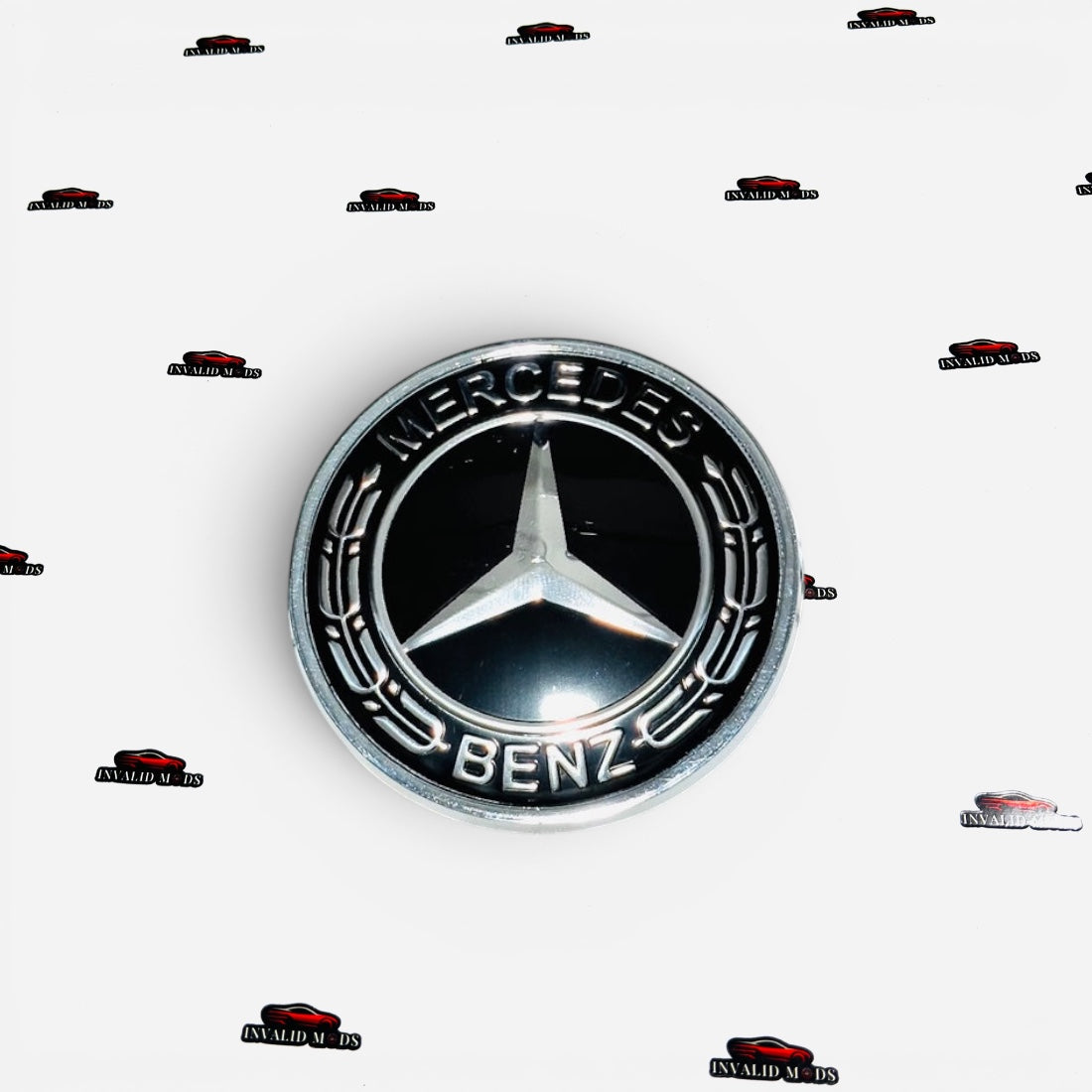 Mercedes-Benz Hood Emblem Badge | Blue & Black Bonnet Logo Aftermarket