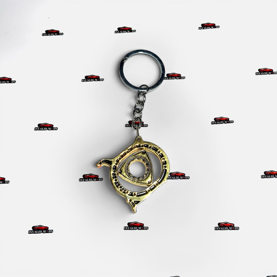 Rotary Engine Style Keychain | Premium Metal Automotive Key Ring for Car Enthusiasts