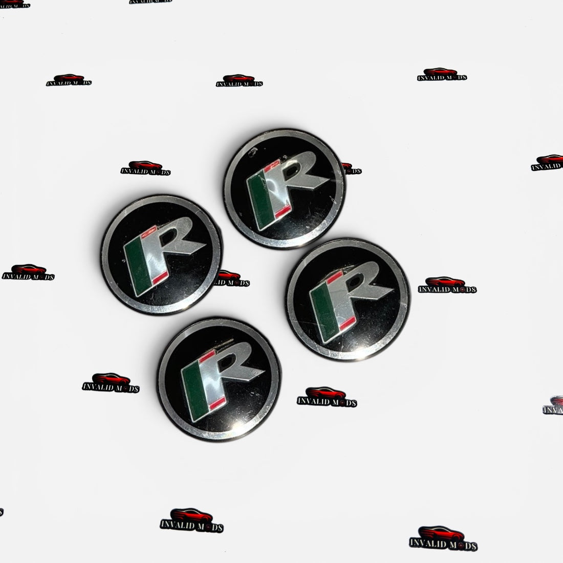 Volkswagen R-Line Wheel Center Caps | Premium Sporty OEM-Style Set of 4