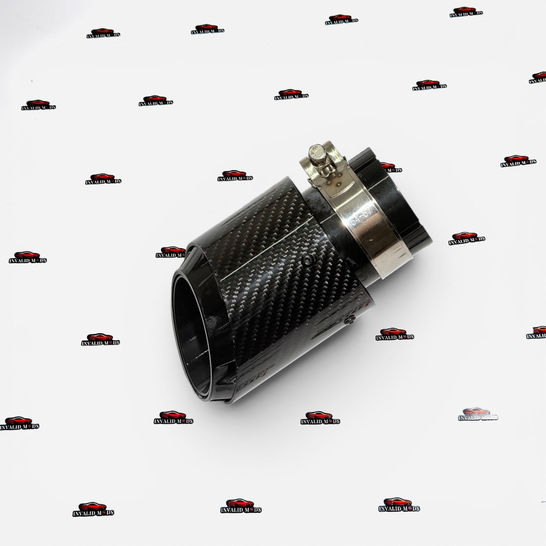 Porsche Style Single Exhaust Tip | Glossy Carbon Finish