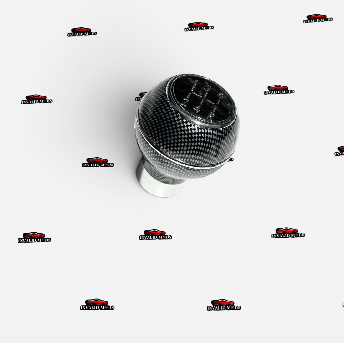 MOMO Round Gear Knob | Carbon Fiber Finish | Universal Manual Car Shift Knob
