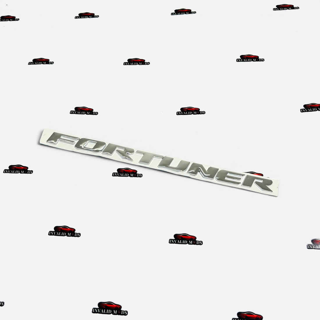 Toyota Fortuner Rear Emblem Badge | Chrome & Matte Black ABS Logo Replacement