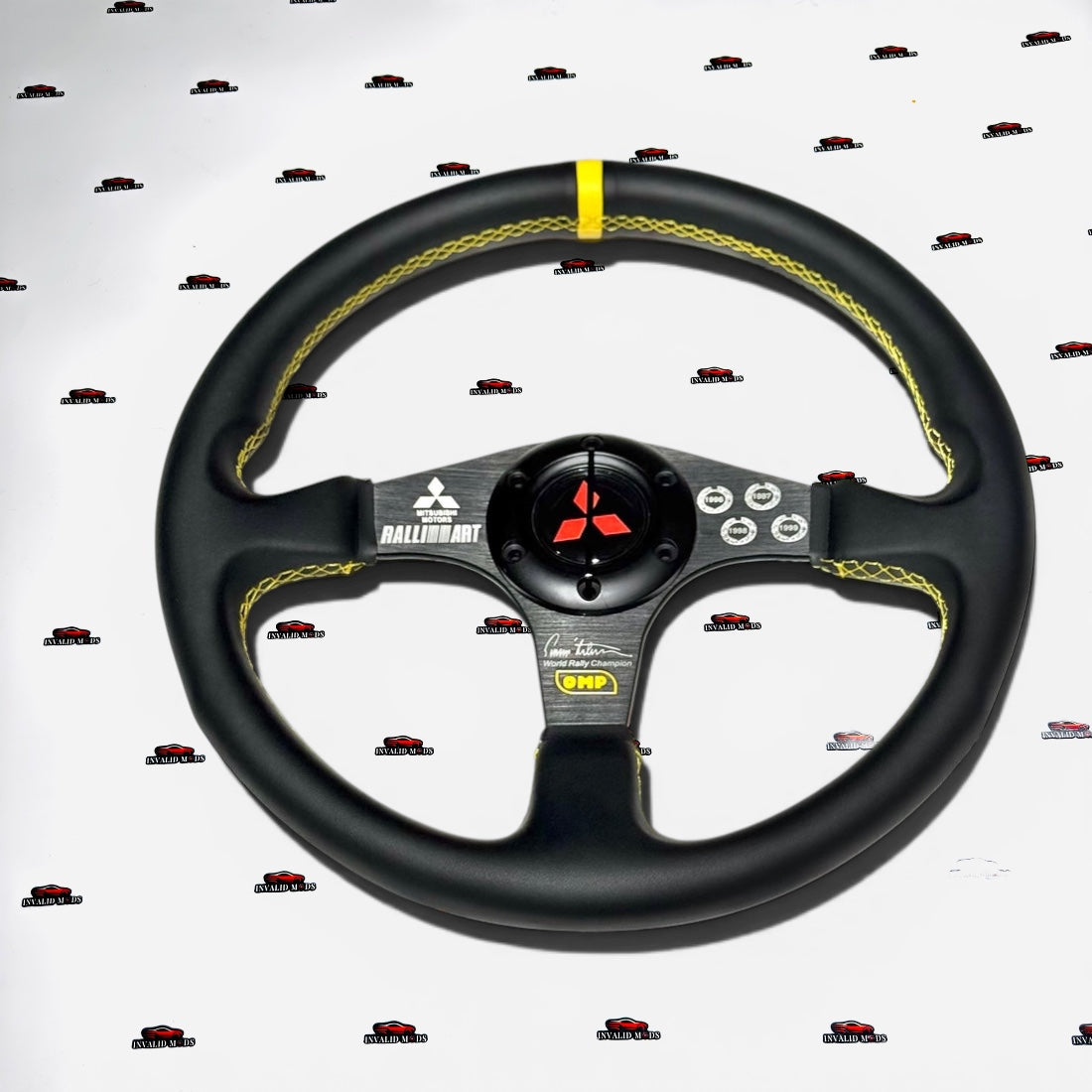 OMP Flat Racing Steering Wheel 14-Inch | Premium Sport & Rally-Style Performance Steering Wheel