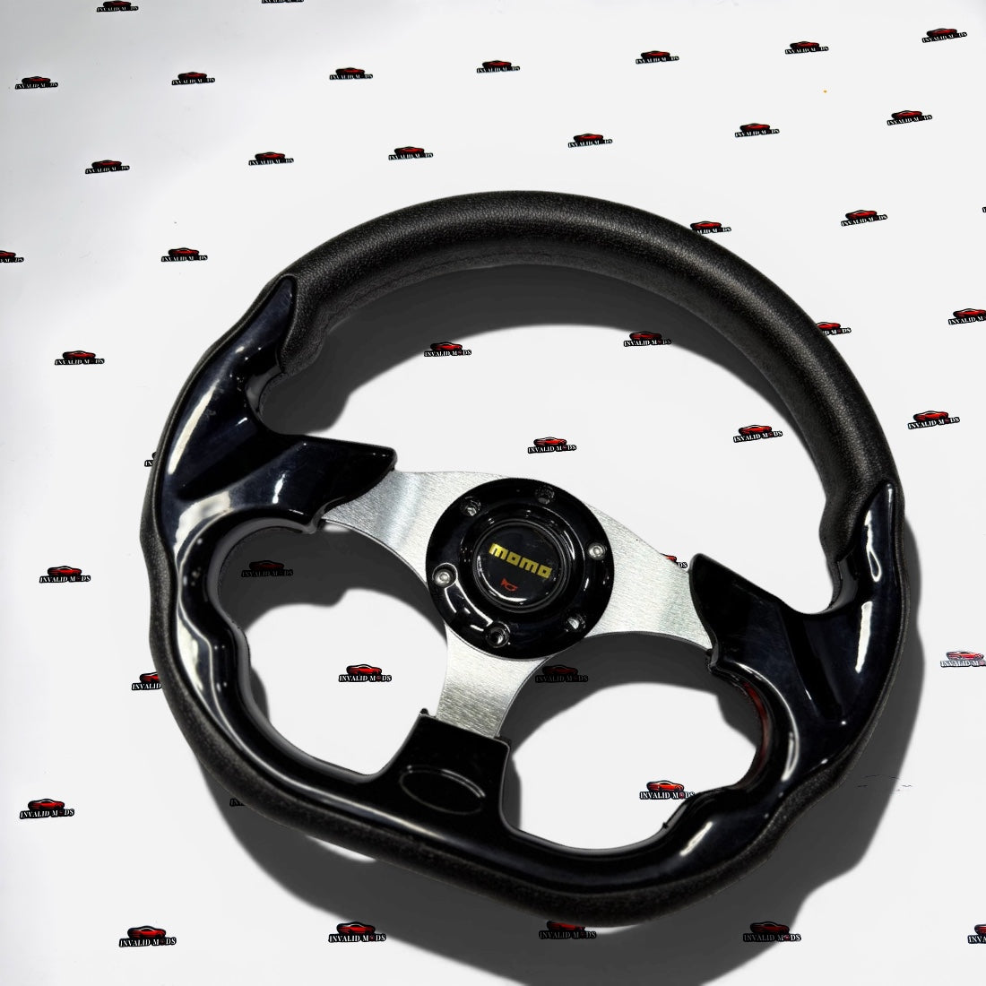 MOMO D-Shaped Racing Steering Wheel 12-Inch – Universal Performance Steering Wheel