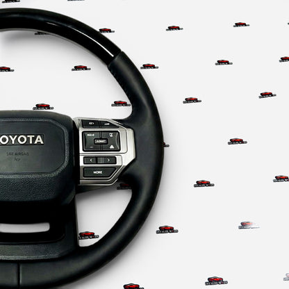 Toyota Land Cruiser Prado LC250 Piano Black Steering Wheel | Premium Gloss Finish