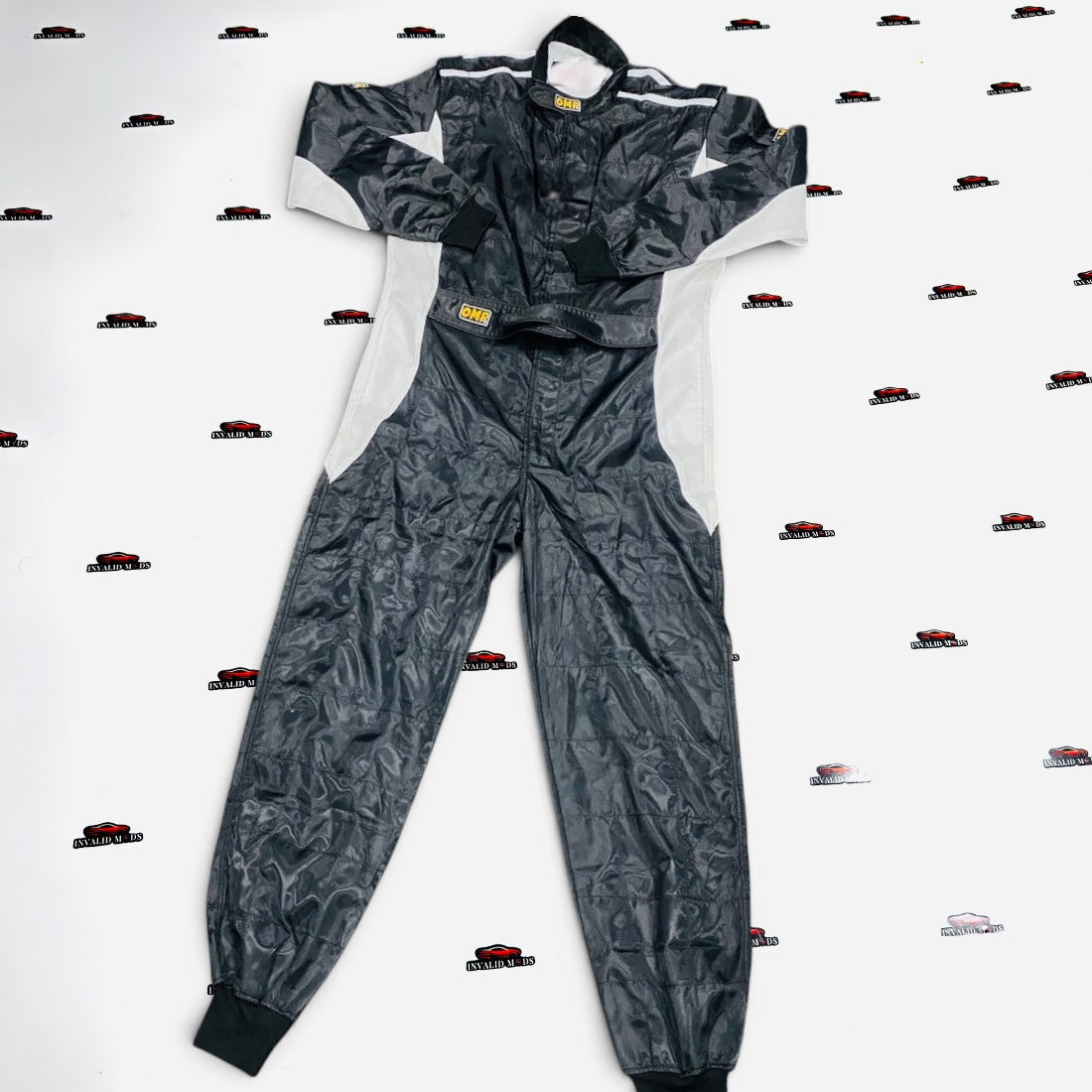 OMP Racing Suit – Black & White Dual-Tone Fire-Resistant Motorsport Gear