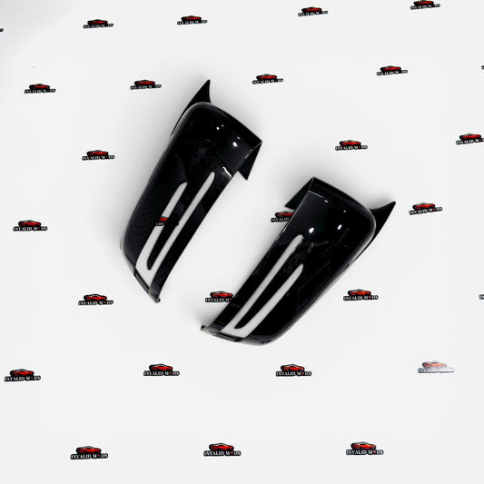 Mercedes-Benz W212 E-Class Side Mirror Covers with LED Indicators | Gloss Black ABS | Fits 2009-2016 Models