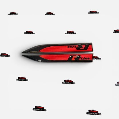 VW Polo R-Line Fender Emblems | OEM-Style Side Badges in Multiple Color Options