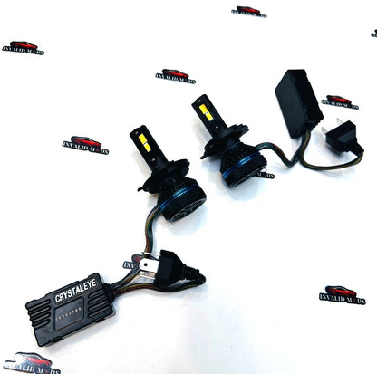 Crystal Eye Tri-Color LED Headlight Bulbs 130W | High Brightness Car Headlight Upgrade