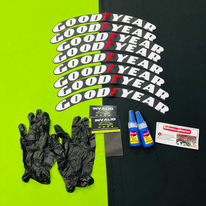 Car Tyre Stickers (Set of 8 for 4 Tyres)