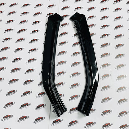 Volkswagen Polo Front Splitters Gloss Black | ABS Front Lip Kit (2014+)