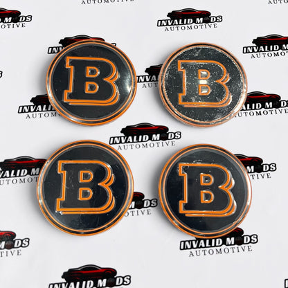 Mercedes-Benz BRABUS Style Wheel Center Caps | Outer Diameter (76.6mm) | Set of 4