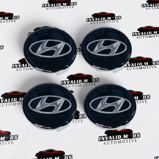 Hyundai Wheel Center Caps – Premium Set of 4 | Outer Diameter (60 mm)
