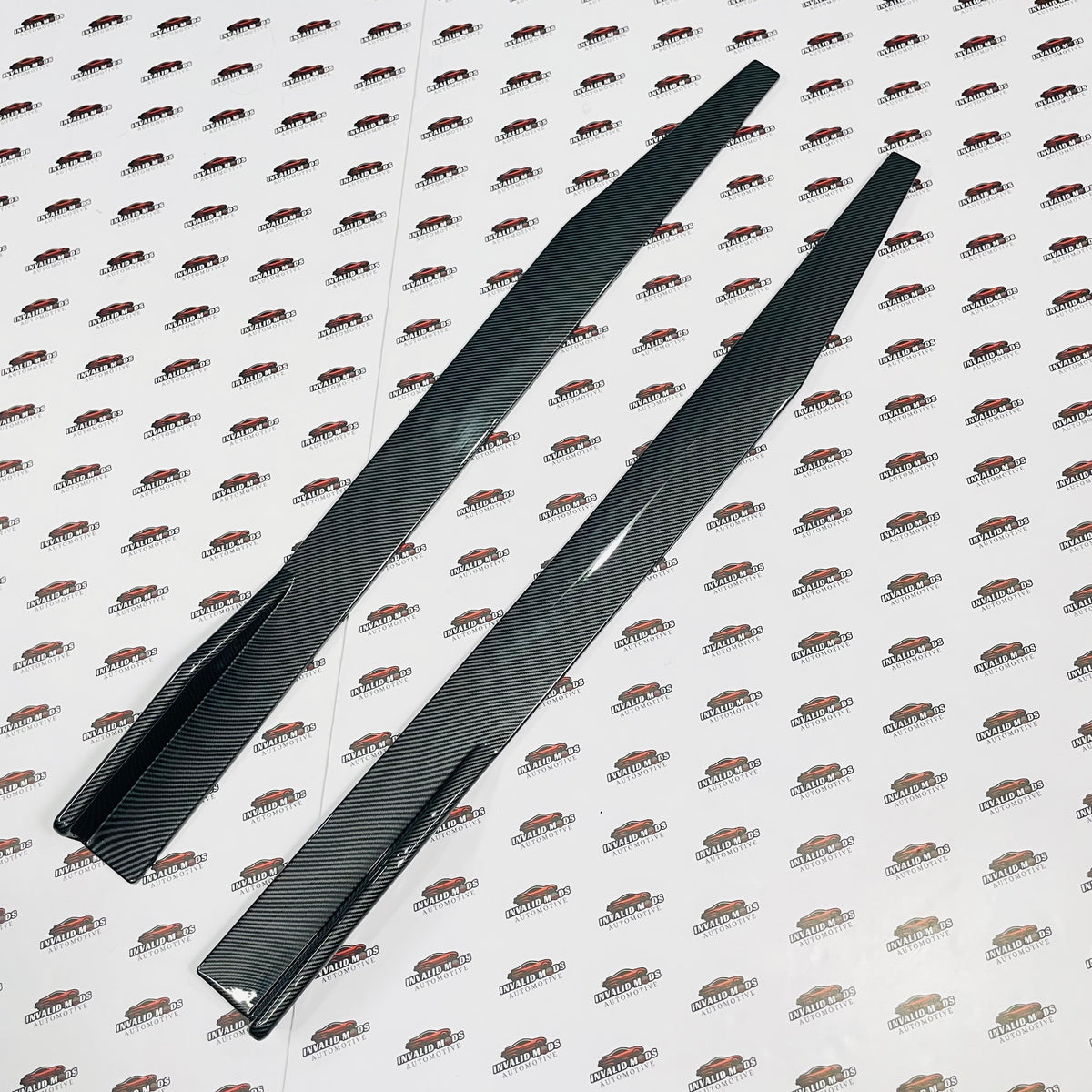 Universal 5 Pc Front Splitters & Side Skirts | Carbon Fiber | ABS