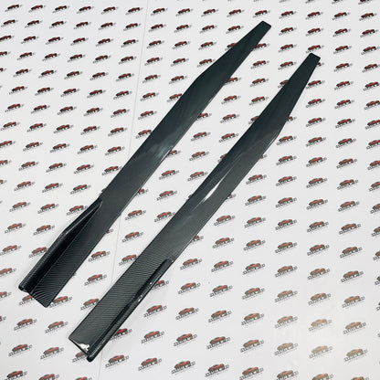 Universal 5 Pc Front Splitters & Side Skirts | Carbon Fiber | ABS