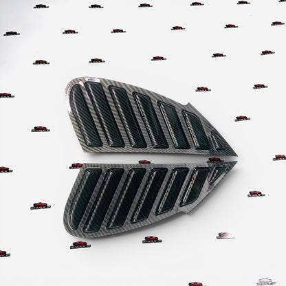 Baleno & Glanza 2022+ Rear Glass Louvers – ABS Black/Carbon Fiber Look Exterior Upgrade