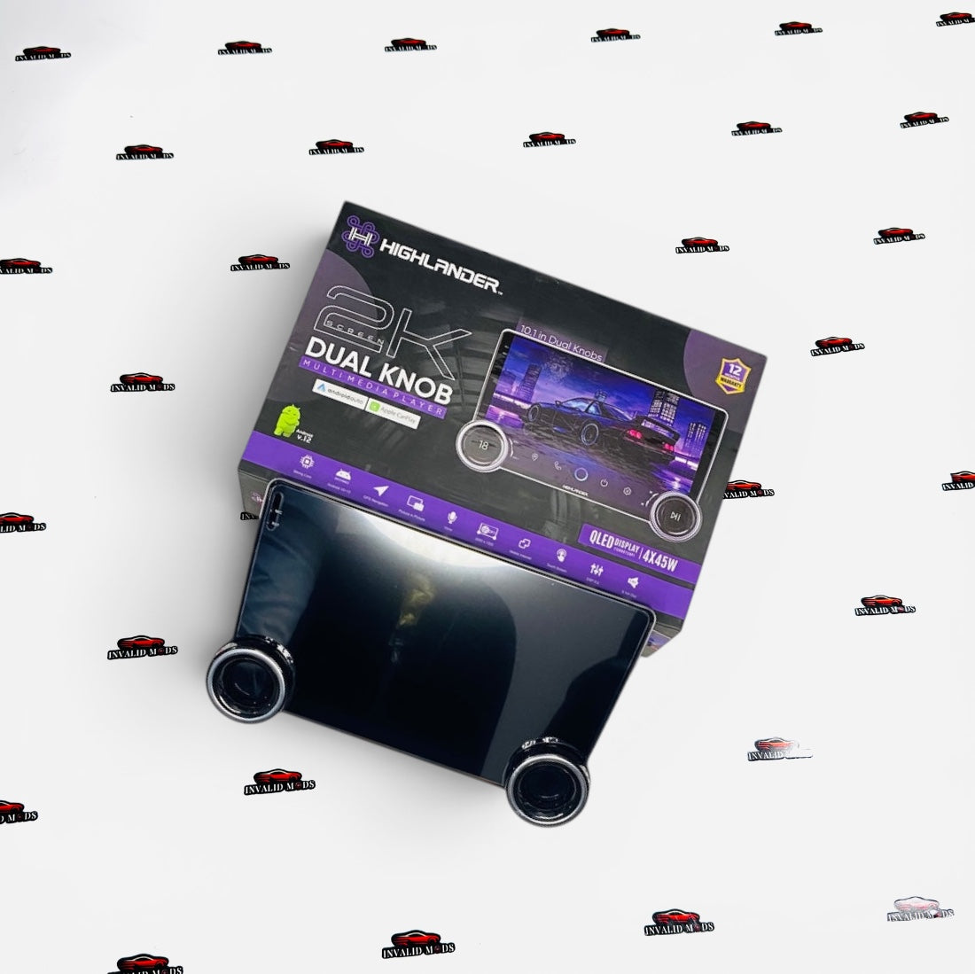Highlander 2K Dual Knob Android Car Multimedia Player – 10.1" QLED Display