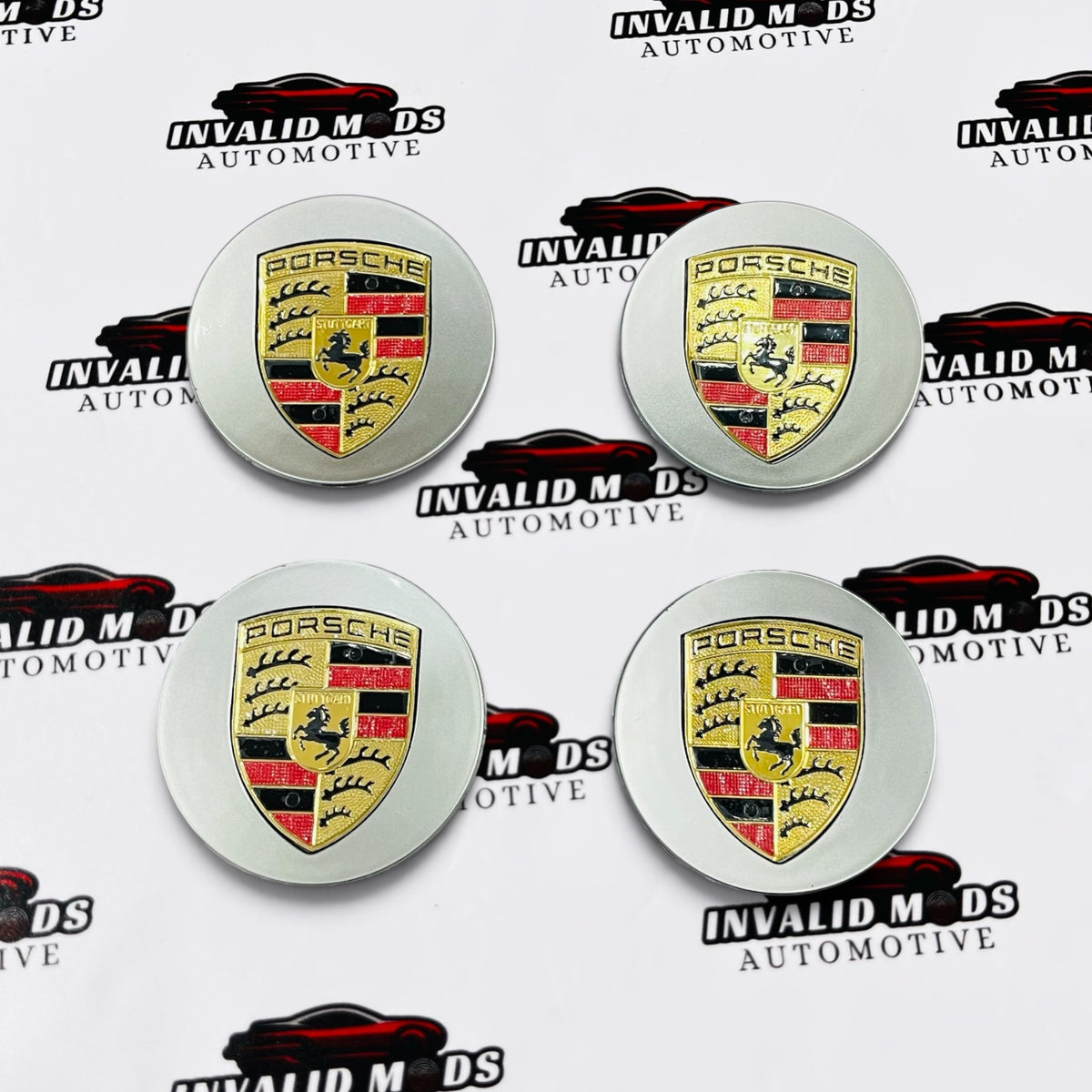 Porsche Wheel Center Caps | OEM-Style & Black Premium Set of 4