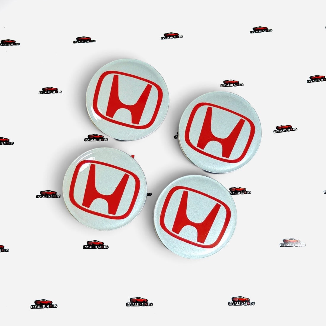 Honda 69mm Wheel Center Caps Set of 4 | Premium Replacement Alloy Wheel Hub Caps