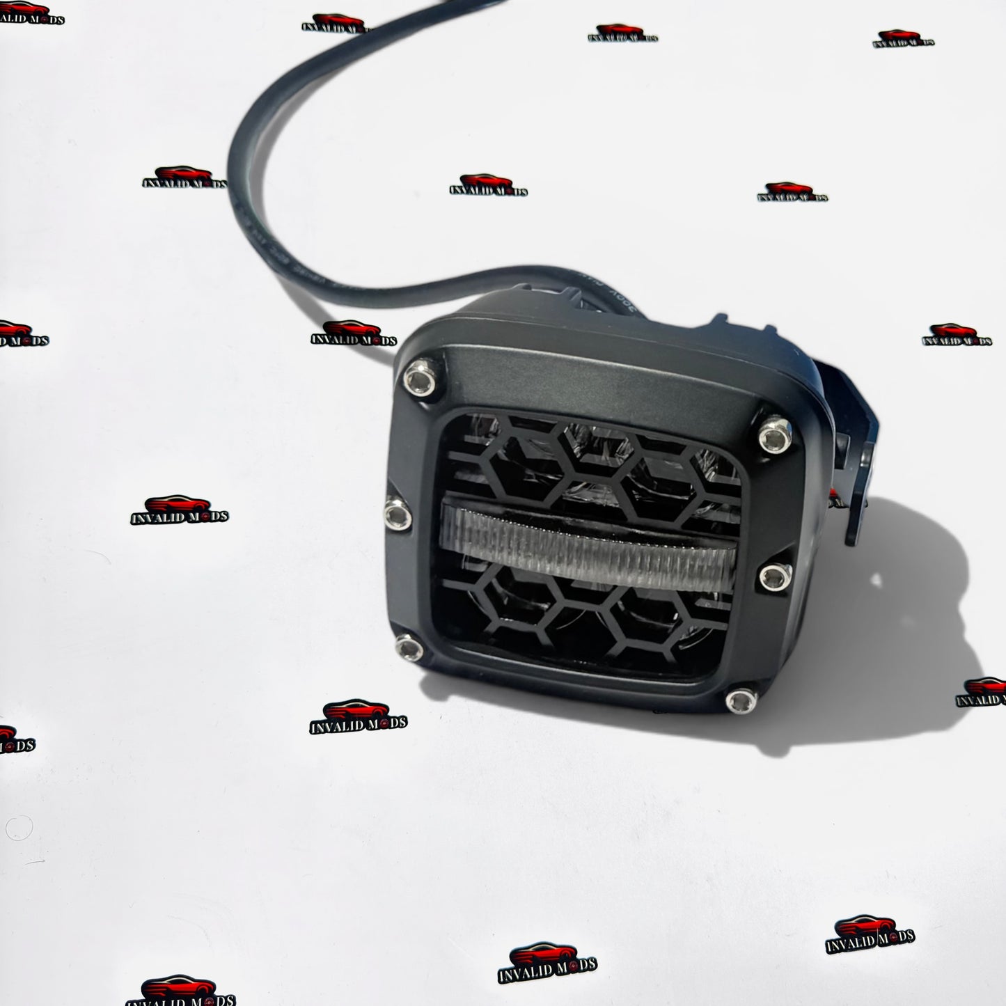 HJG 4-Lens Honeycomb Auxiliary Lights | 120W LED Off-Road Driving Lights for Cars & Bikes