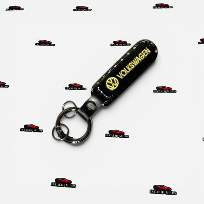 Volkswagen Carbon Finish Keychains | Premium Sport Style Keyring