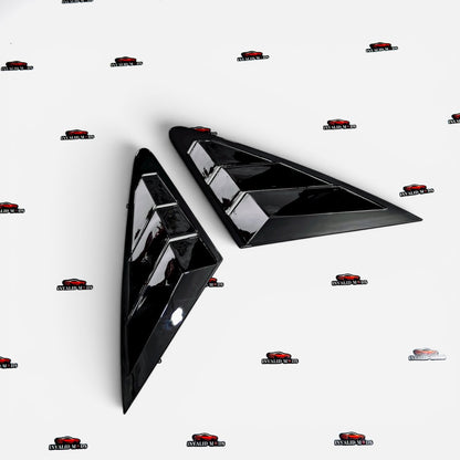 Audi A4 2009-2014 Side Window Louvers | Gloss Black Rear Quarter Window Covers