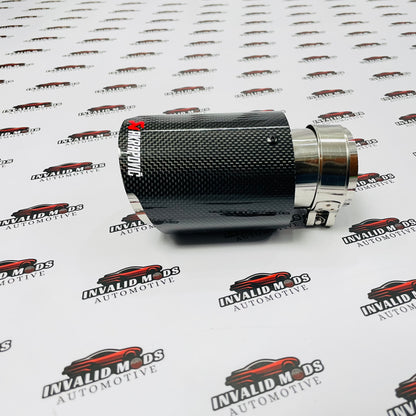 Akrapovic Single Gloss Carbon Fiber Exhaust Tip – High-Performance Car Upgrade