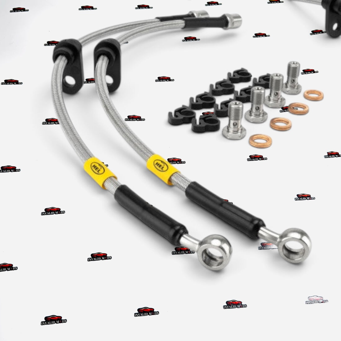 Hyundai i20 N Line Steel Braided Brake Line Kit | HEL Performance | Stock Replacement Brake Hoses
