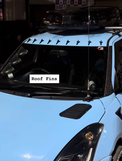 Universal Roof Fins | Roof Vortex Generator (10 pc) | Aftermarket Styling Kit